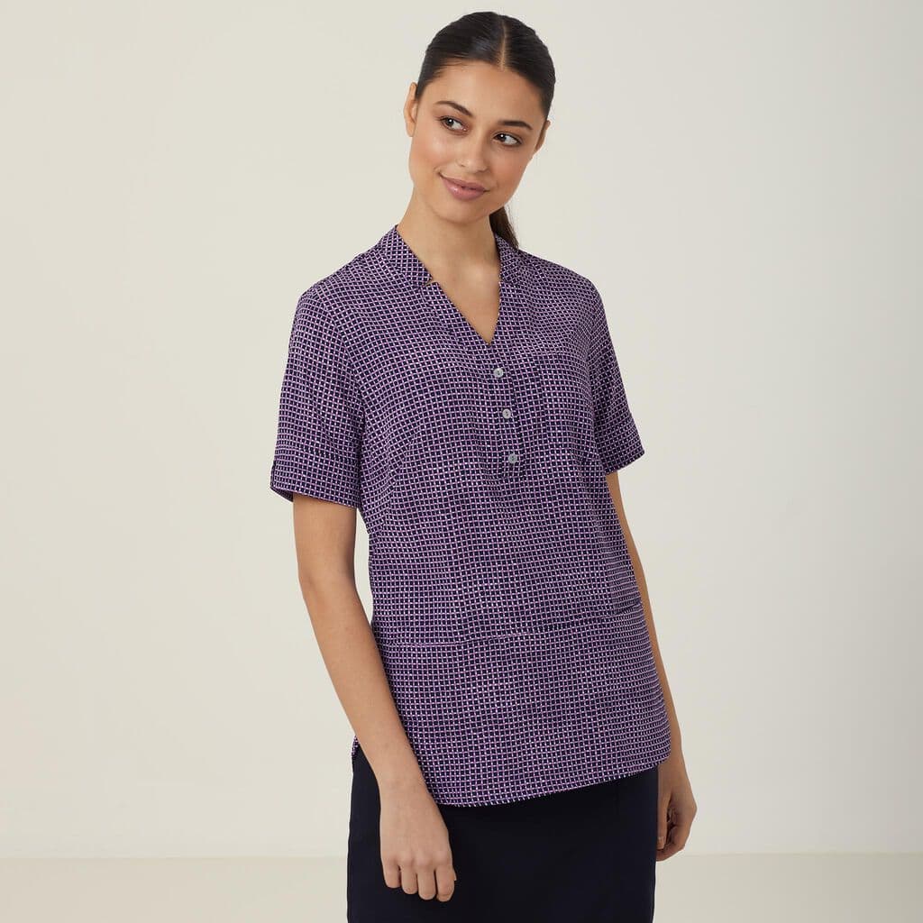 NNT Short Sleeve Tunic CAT9R9 (Navy/Violet)