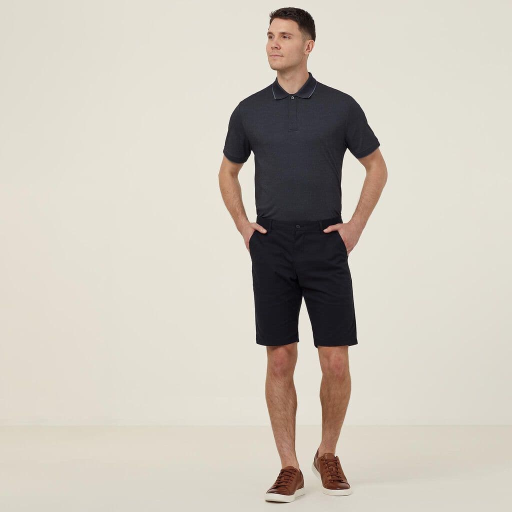 NNT Textured Short Sleeve Polo CATJA4 (Charcoal/Black)_3