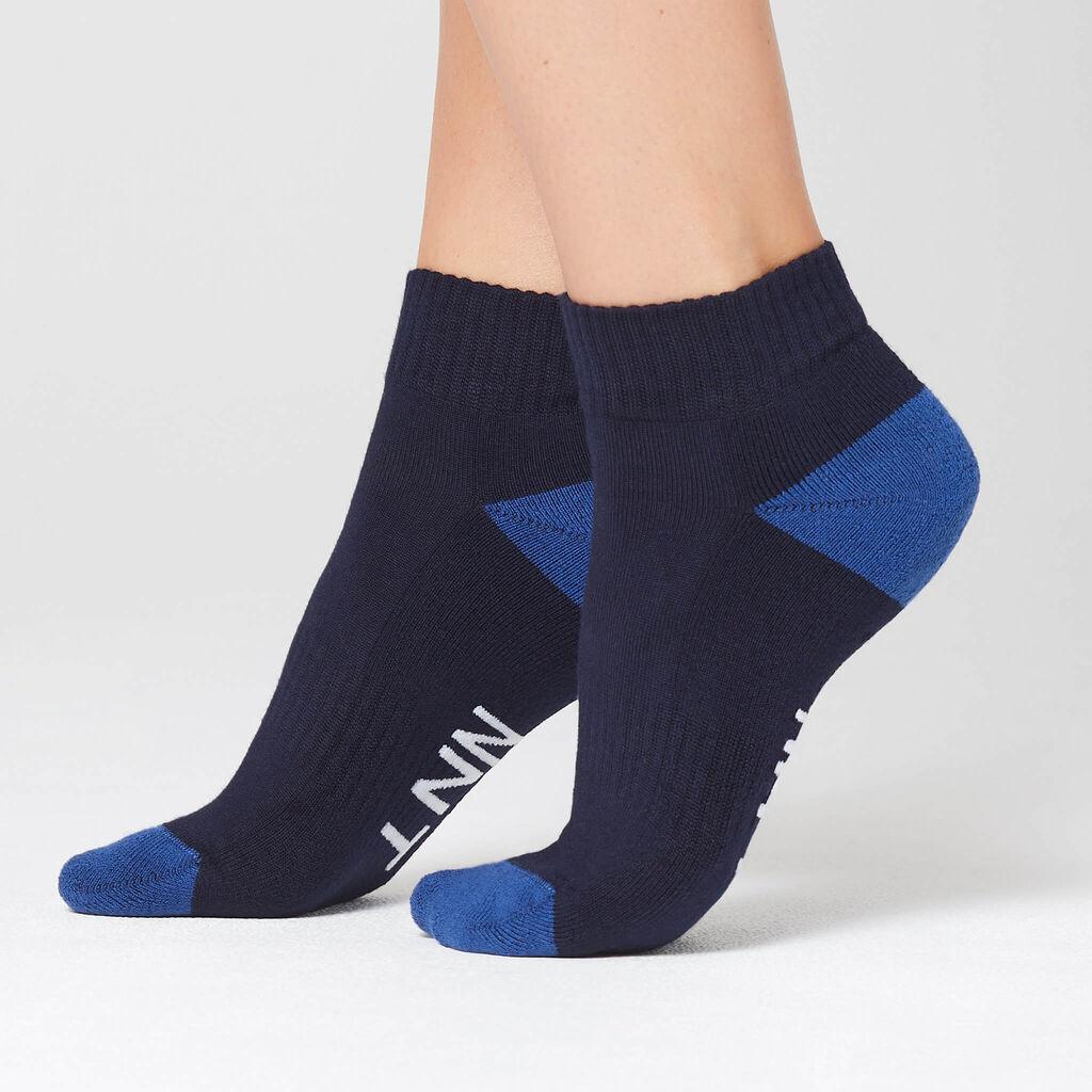 NNT Bamboo Sports Sock Ankle Length Contrast Heel CATKDN (Midnight Cobalt)_1