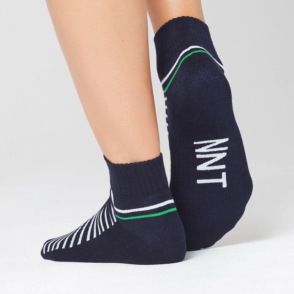 NNT Bamboo Sports Sock Ankle Length Stripe CATKDP (Midnight White)_2