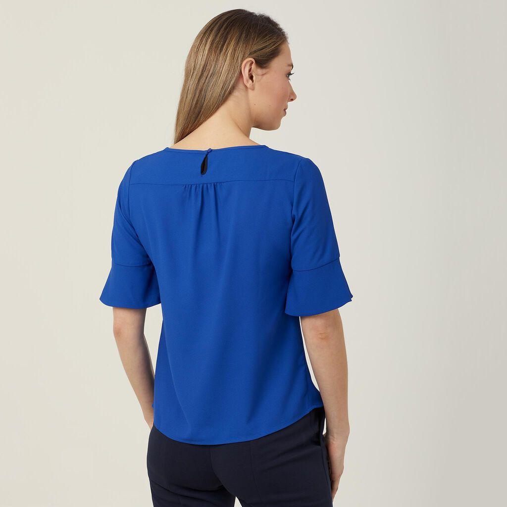 NNT Fluted Sleeve Top CATU5T (Cobalt/Navy)_2