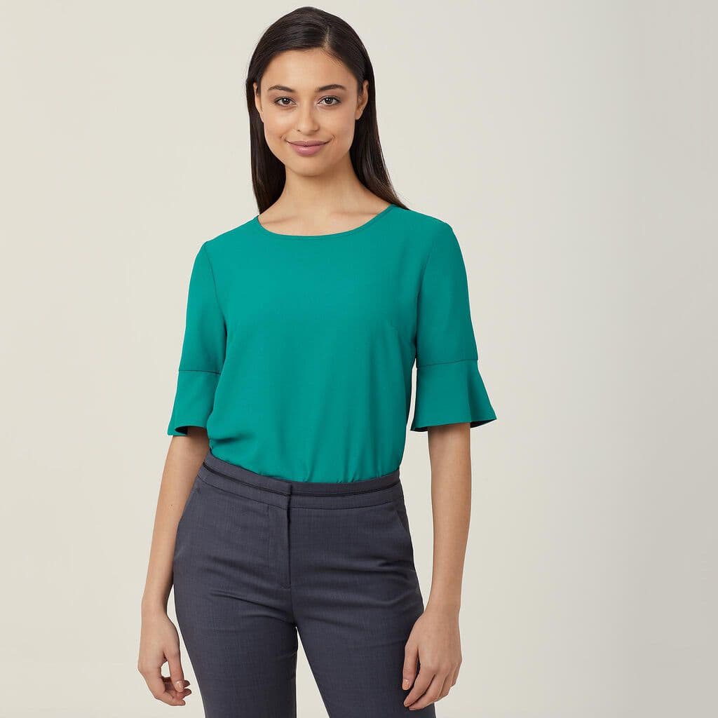 NNT Fluted Sleeve Top CATU5T (Emerald)