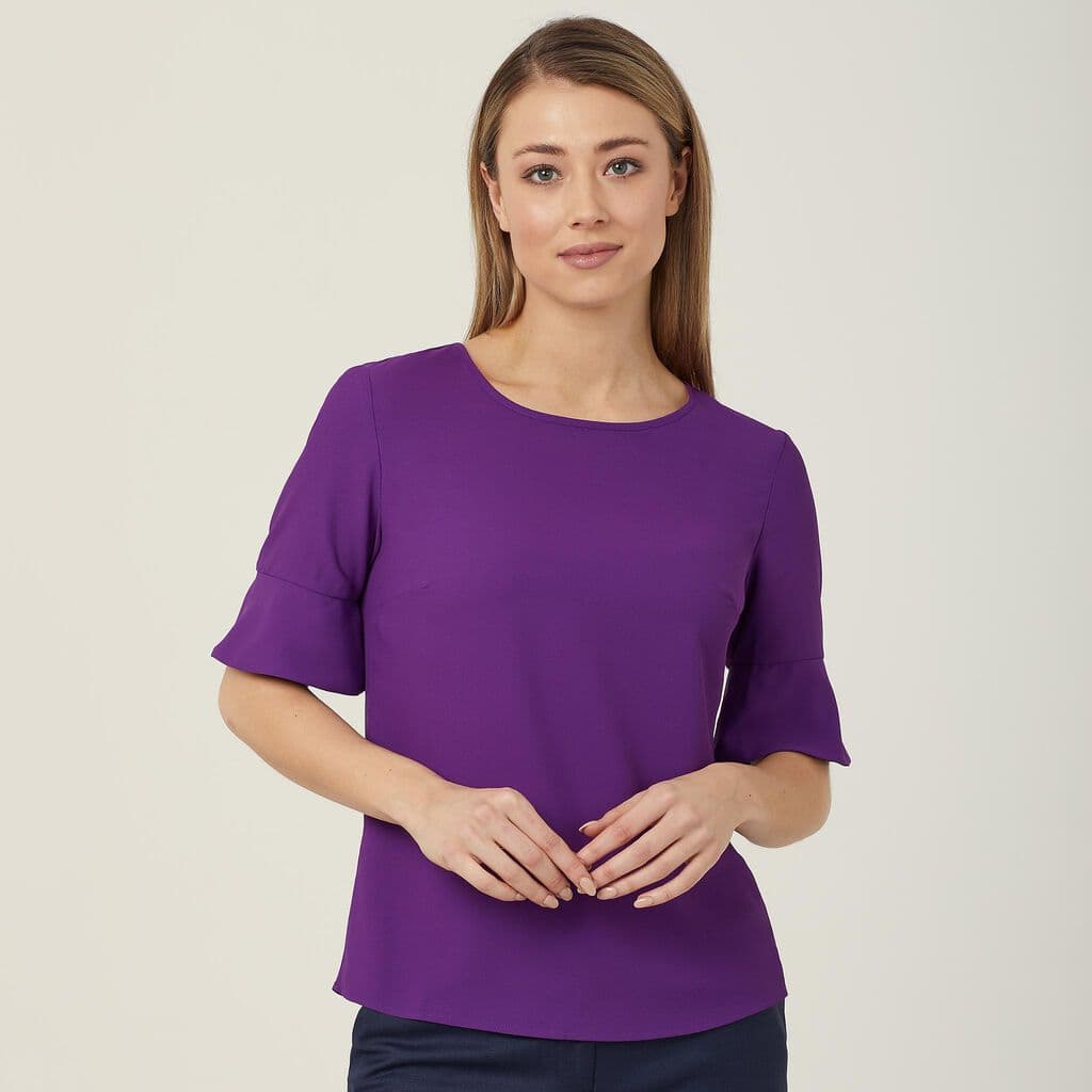 NNT Fluted Sleeve Top CATU5T (Purple)