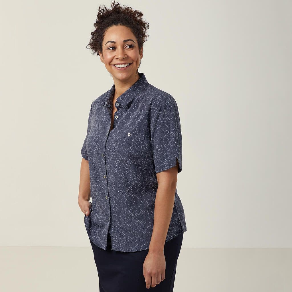NNT Short Sleeve Shirt CATU7H (Charcoal/White)_1