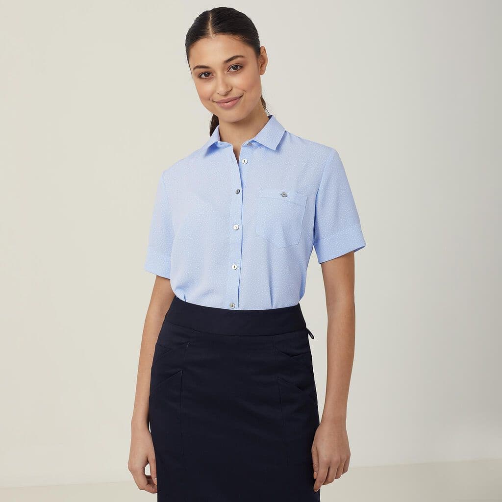 NNT Short Sleeve Shirt CATU7H (Ice Blue)