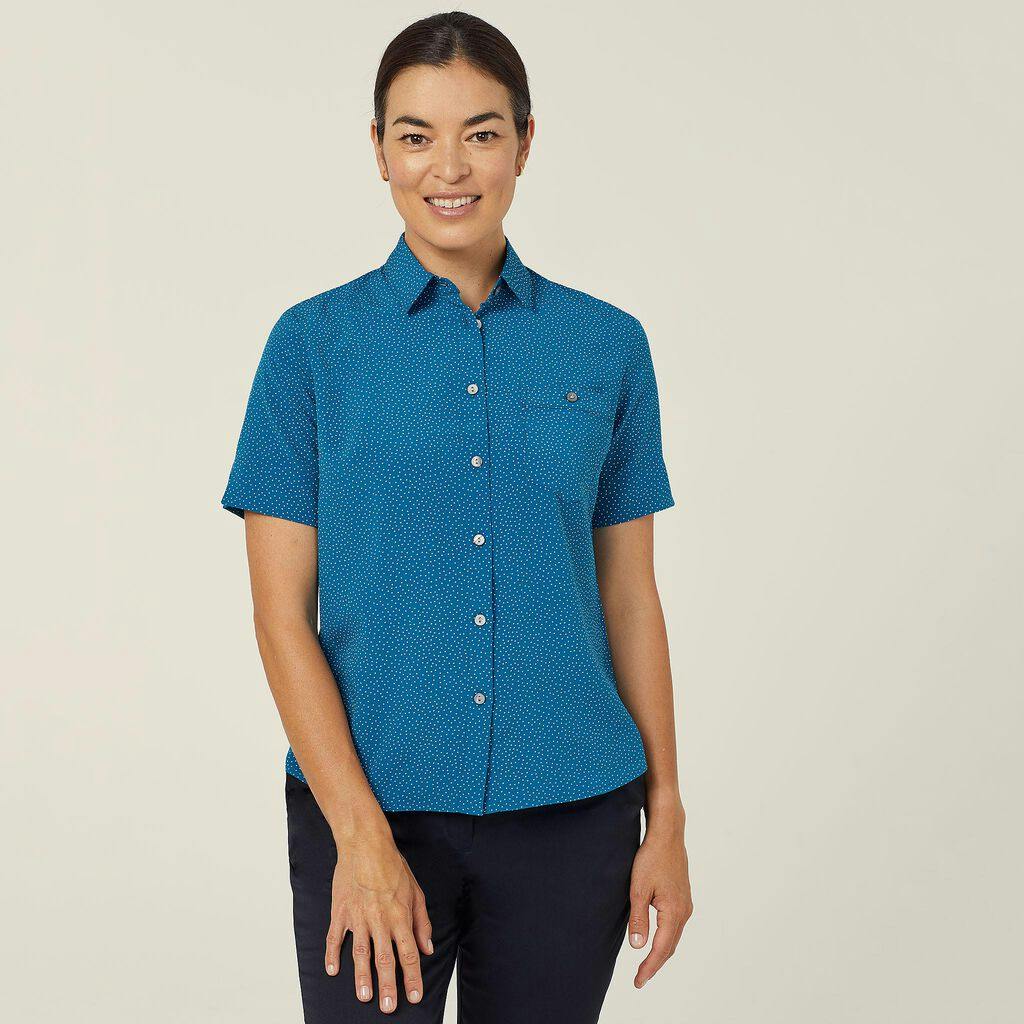 NNT Short Sleeve Shirt CATU7H (Light Teal)_0