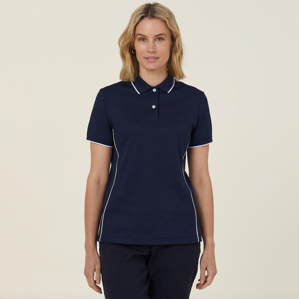 NNT Short Sleeve Tipped Polo CATUF7 (Navy/White)