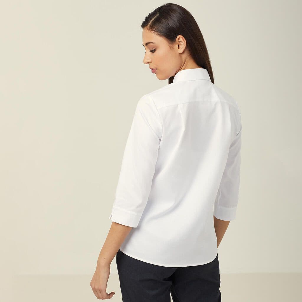 NNT Stretch Twill 3/4 Sleeve Shirt CATUFP (White)_3
