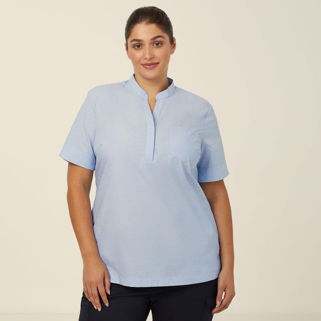 NNT Textured Short Sleeve Tunic CATUGA (Blue)