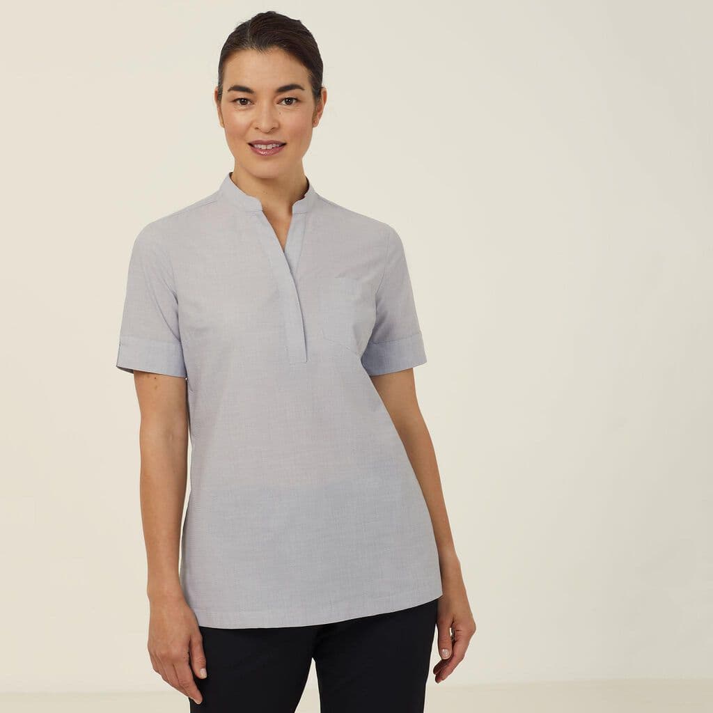 NNT Textured Short Sleeve Tunic CATUGA (Grey)