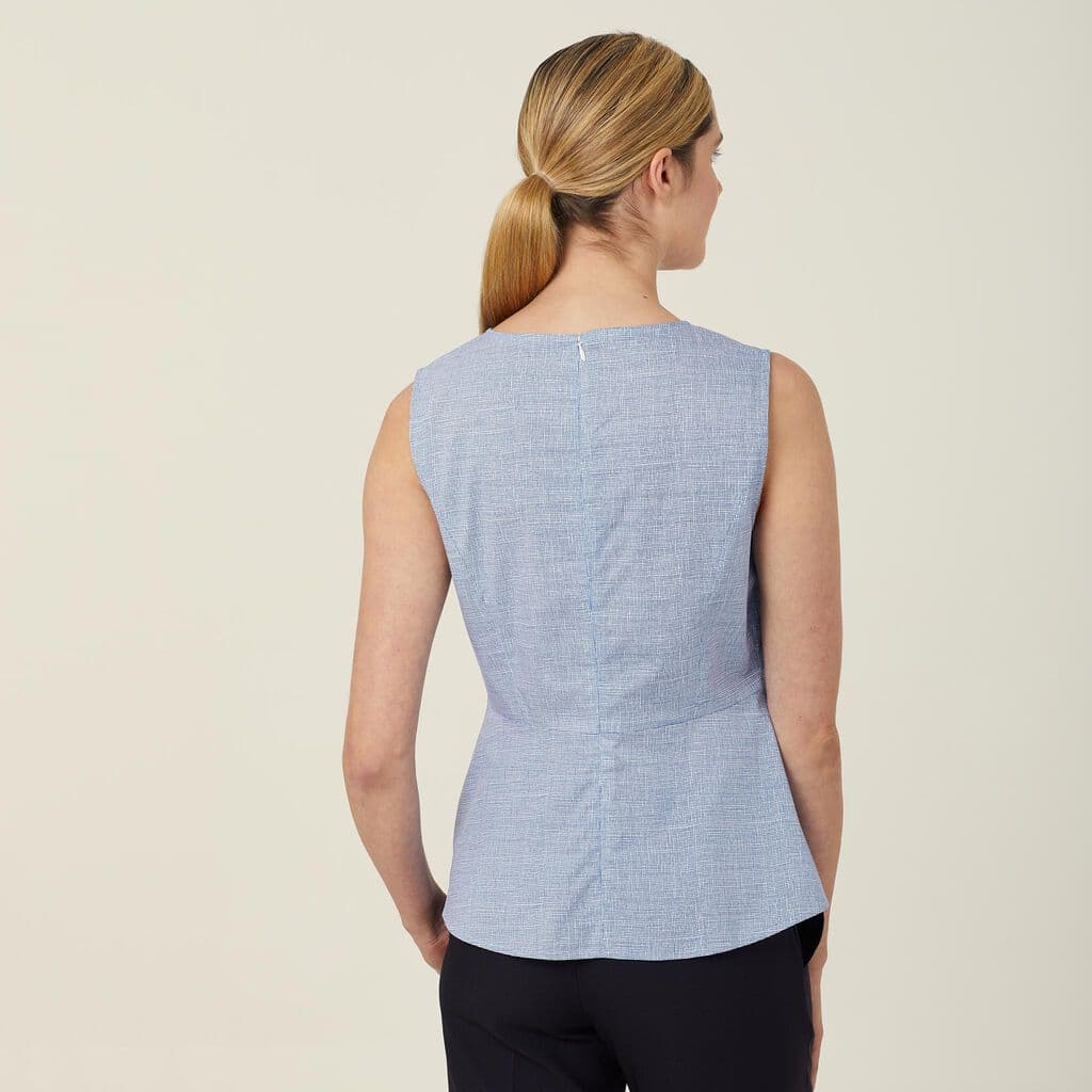 NNT Avignon Abstract Print Sleeveless Shell Top CATUK9 (Cobalt White Print)_2