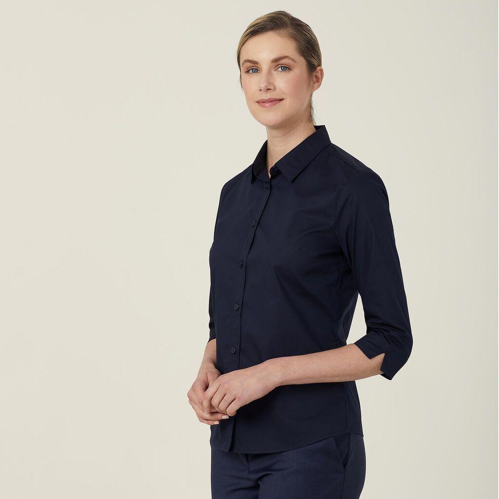 NNT Womens Avignon 3/4 Sleeve Shirt CATUKY (Navy)_1