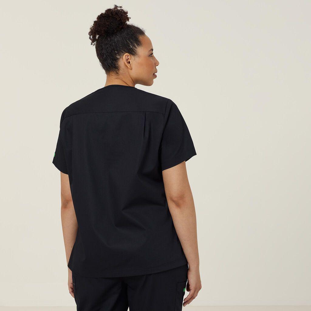 NNT Florence Scrub Top CATULM (Black)_2