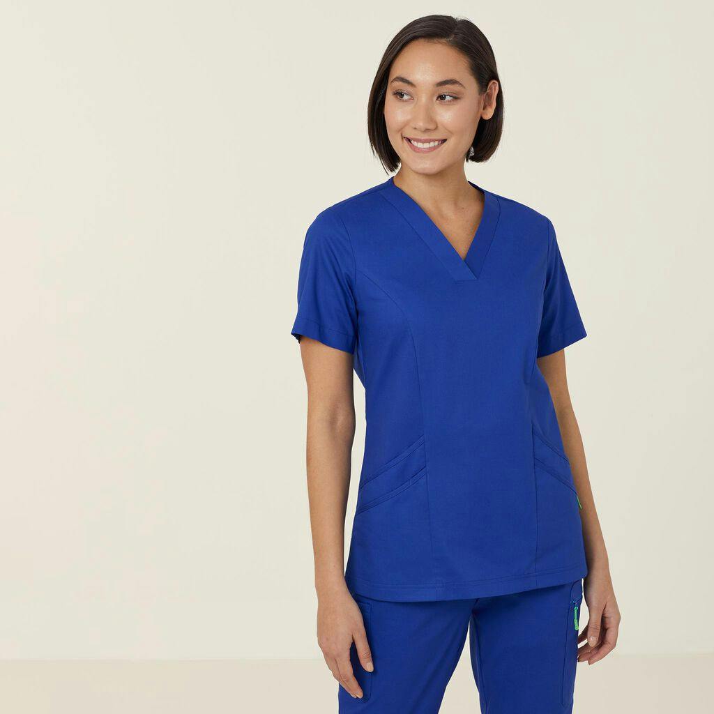 NNT Florence Scrub Top CATULM (Cobalt)