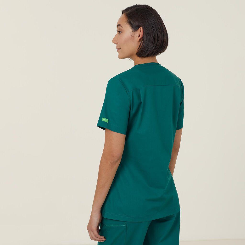 NNT Florence Scrub Top CATULM (Hunter Green)_2