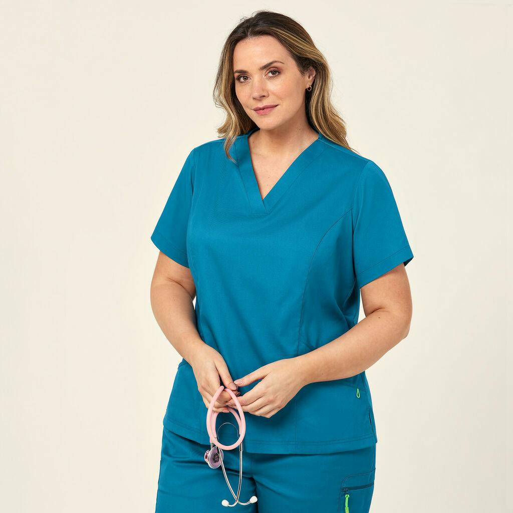 NNT Florence Scrub Top CATULM (Teal)_0