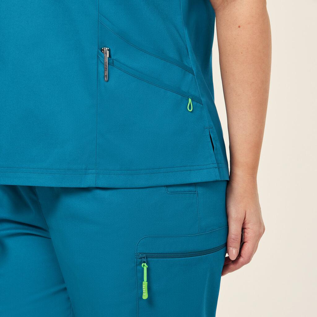 NNT Florence Scrub Top CATULM (Teal)_4