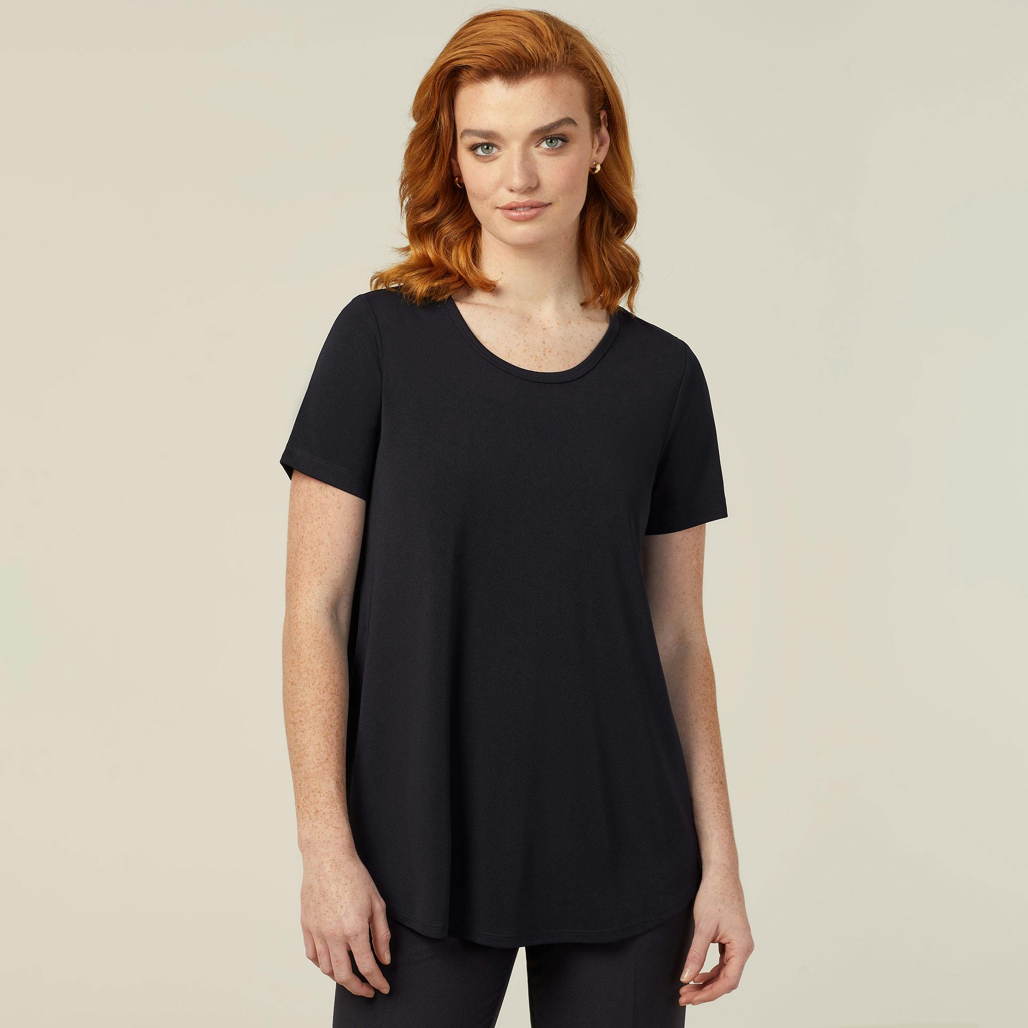 NNT Matt Jersey Short Sleeve Swing Top CATUQW (Dark Navy)_0