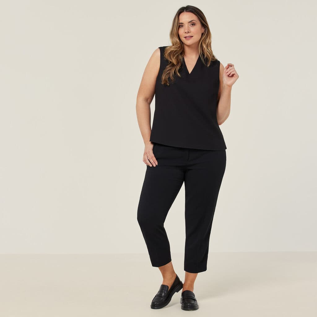 NNT Satin Back Crepe Sleeveless Blouse CATUQX (Black)_2