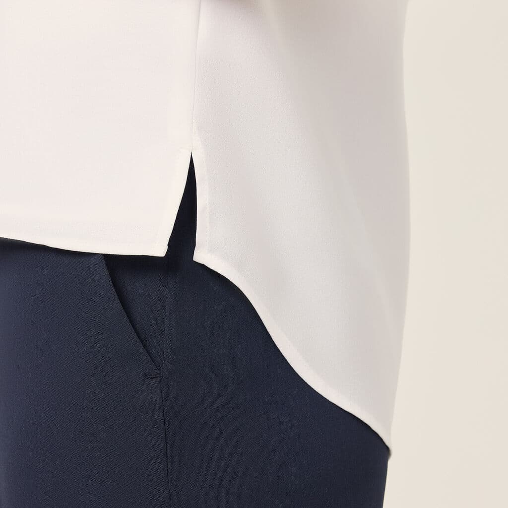 NNT Satin Back Crepe Sleeveless Blouse CATUQX (White)_5