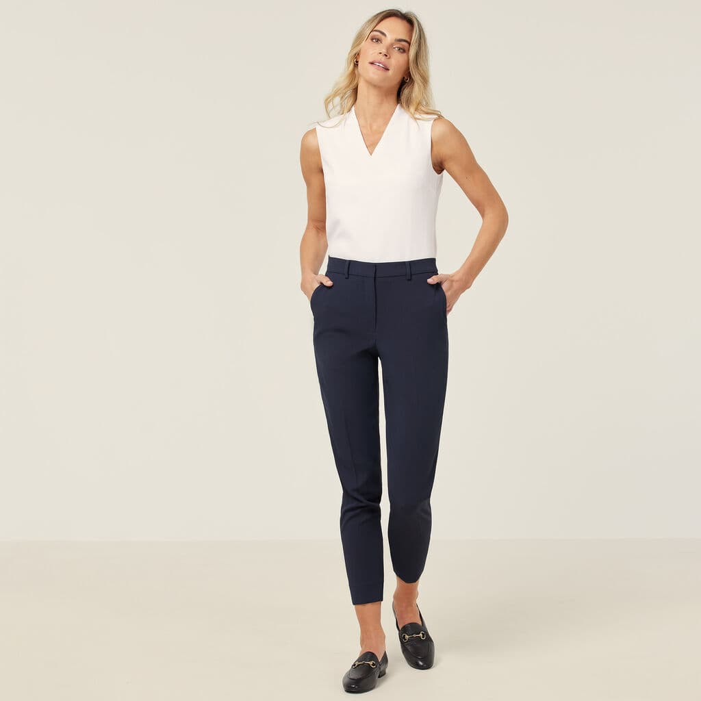 NNT Satin Back Crepe Sleeveless Blouse CATUQX (White)_6