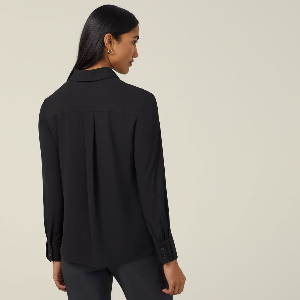 NNT Georgie Long Sleeve Unstructured Shirt CATUQY (Black)_2