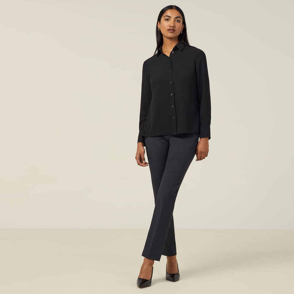 NNT Georgie Long Sleeve Unstructured Shirt CATUQY (Black)_3