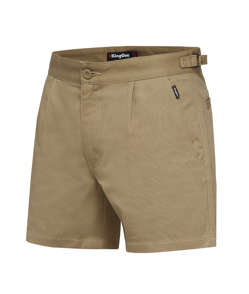 KingGee Mens Drill Utility Shorts (Khaki)_0