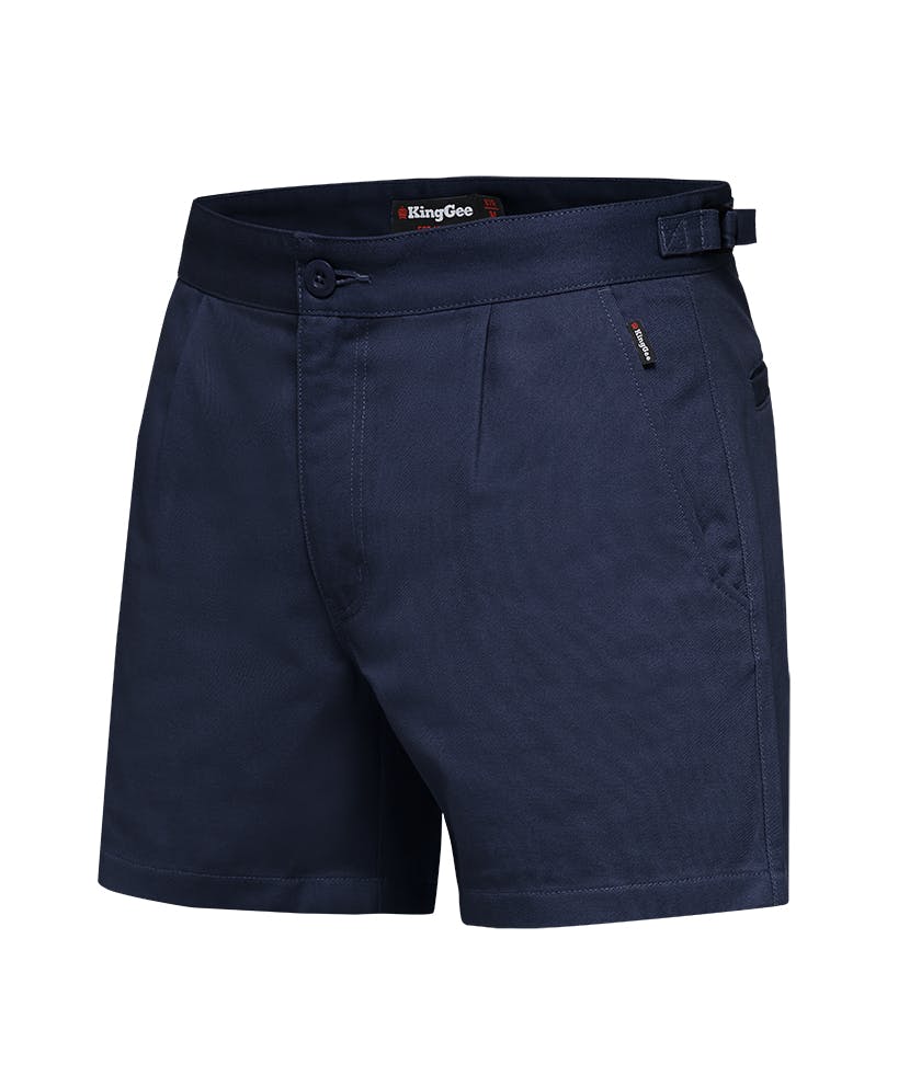 KingGee Mens Drill Utility Shorts (Navy)_0