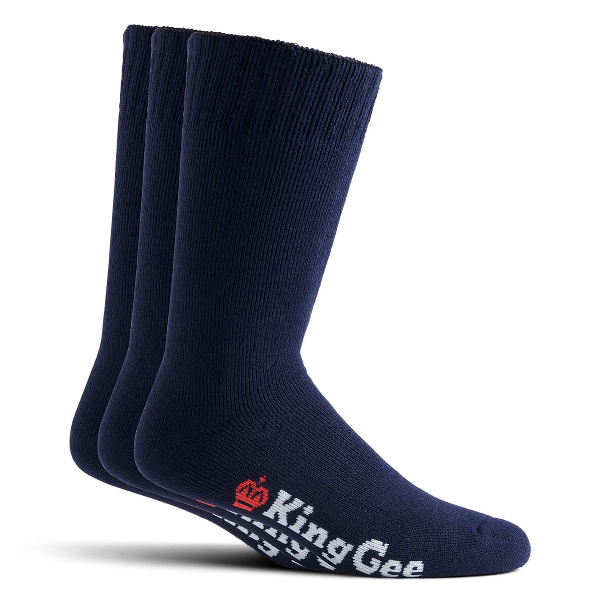 KingGee Men's Bamboo 3-Pack Work Socks (Navy)_1