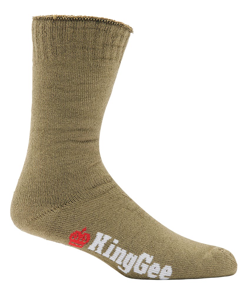 KingGee Mens Bamboo Work Sock 3 pack (Black/Khaki/Navy)_0