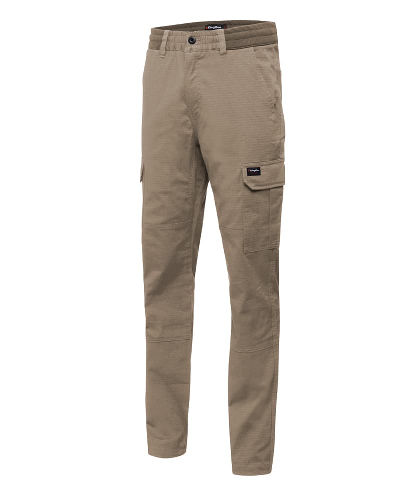 KingGee Mens Rib Comfort Waist Pant (Desert)