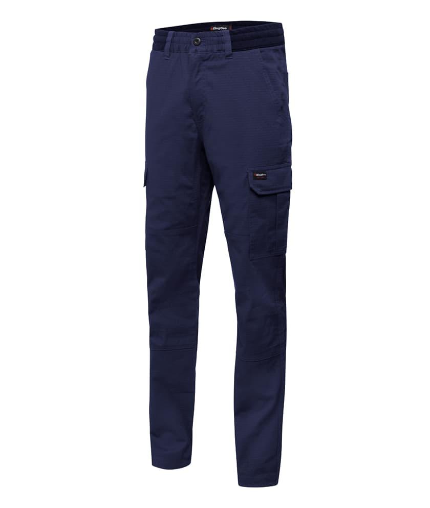 KingGee Mens Rib Comfort Waist Pant (Navy)