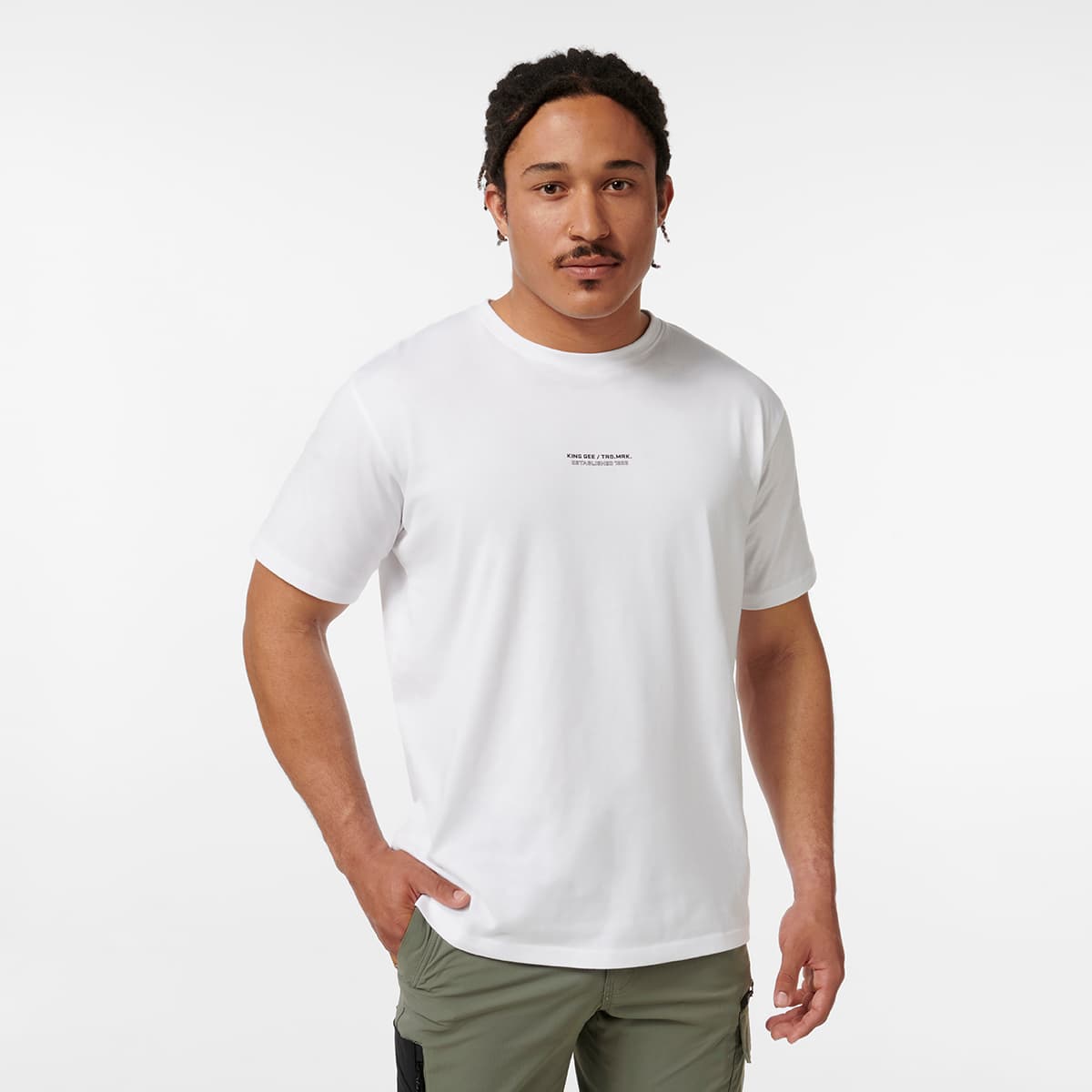 KingGee Trademark Australian Cotton Tee (White)