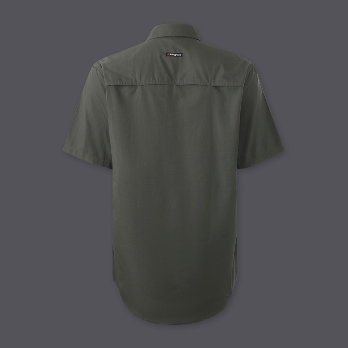 KingGee Mens Workcool Vented Shirt Short Sleeve (Green)_2