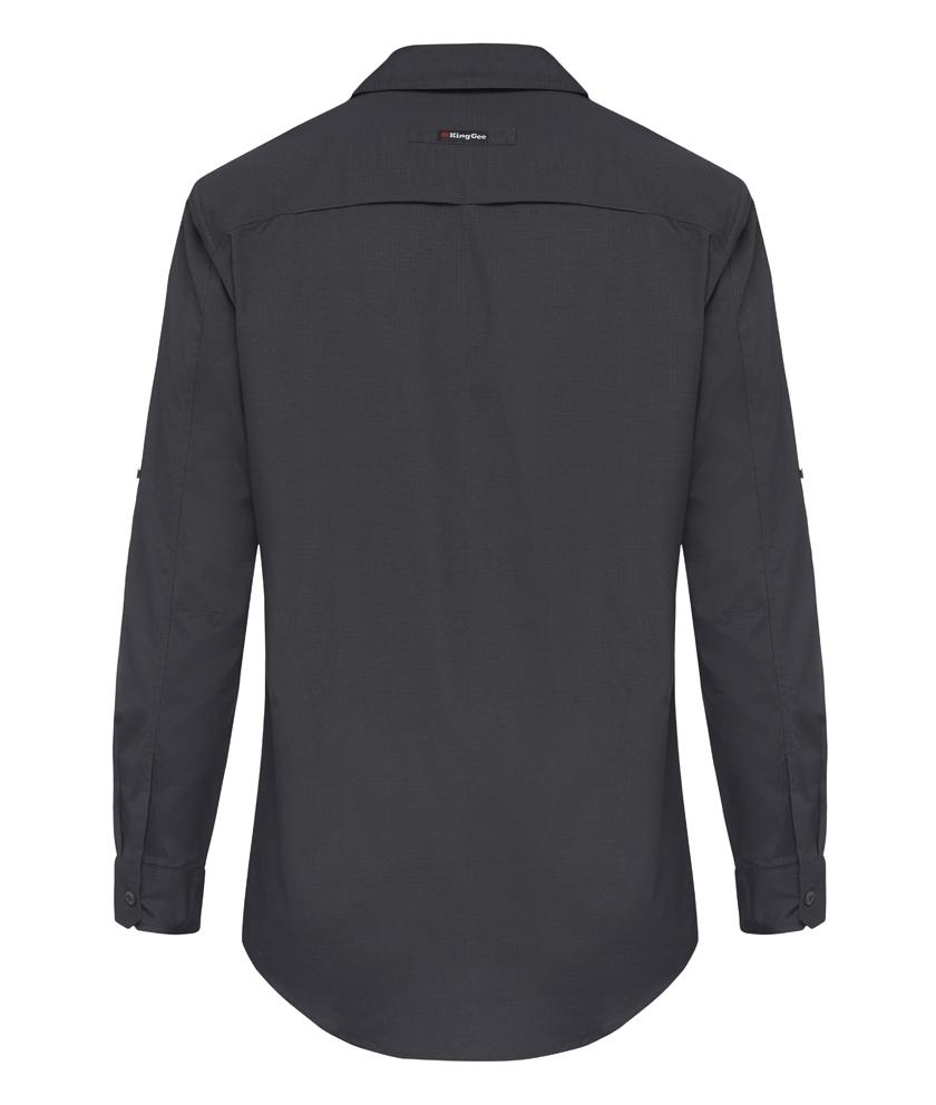 KingGee Mens Workcool 2 Shirt Long Sleeve (Charcoal)_1