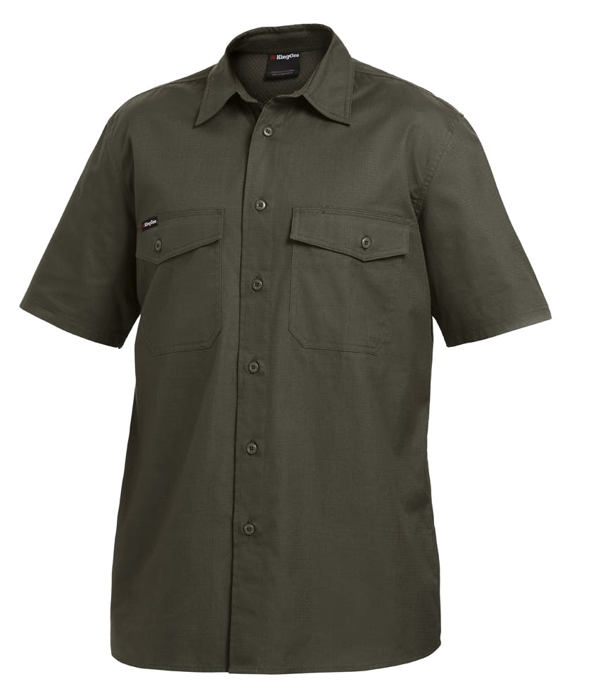 KingGee Mens Workcool 2 Shirt Short Sleeve (Green)_0