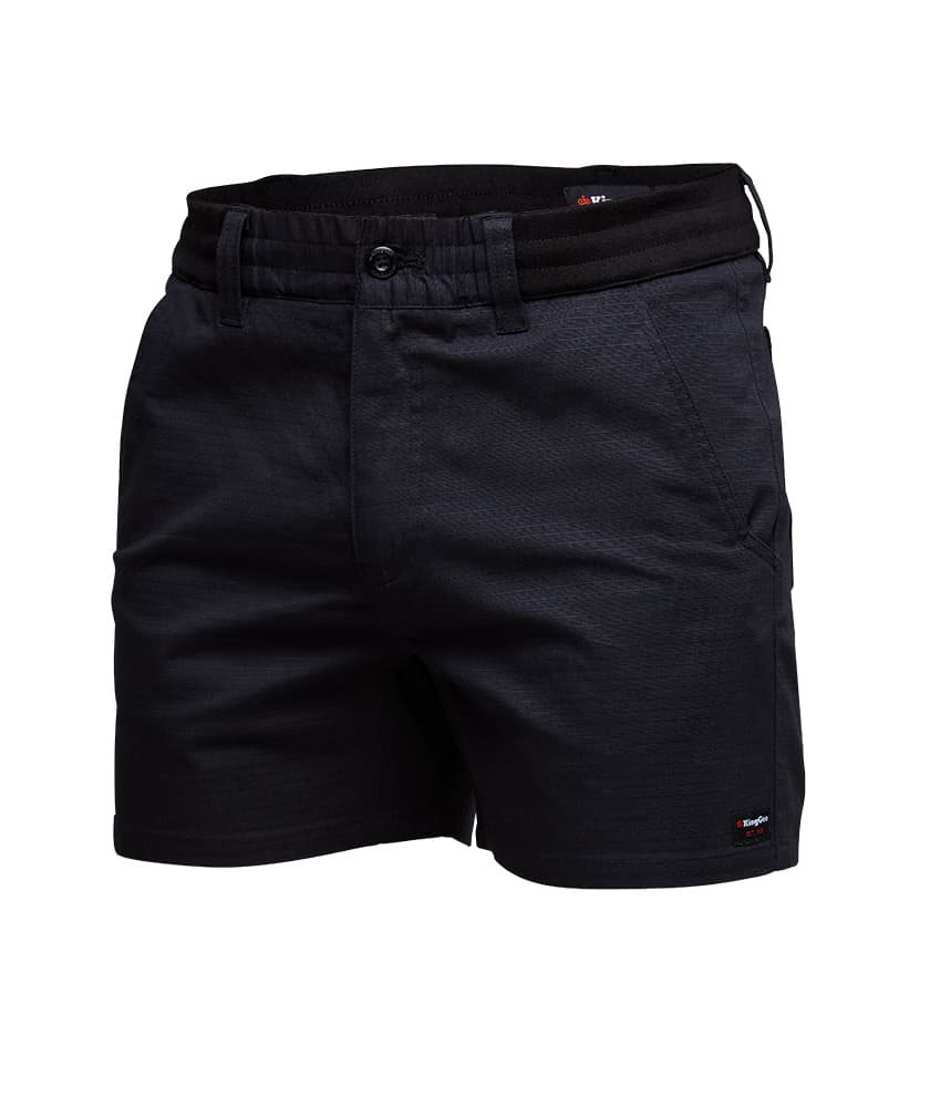 KingGee Mens Comfort Waist Short Short (Black)