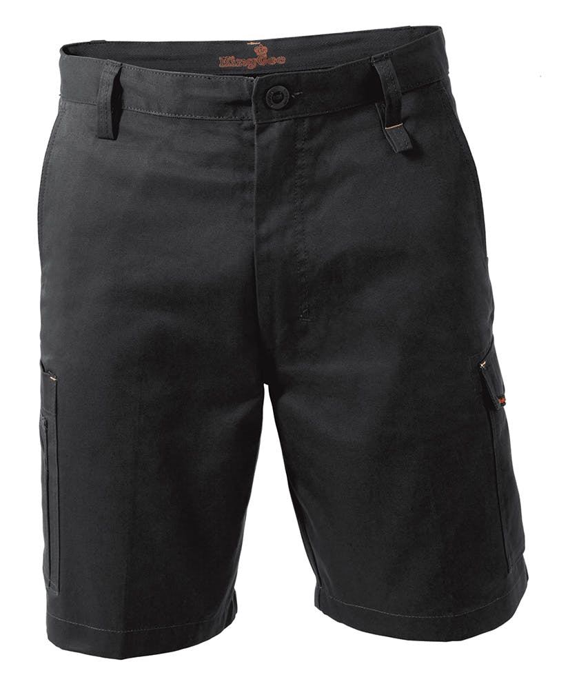 KingGee Mens Workcool 1 Shorts (Black)