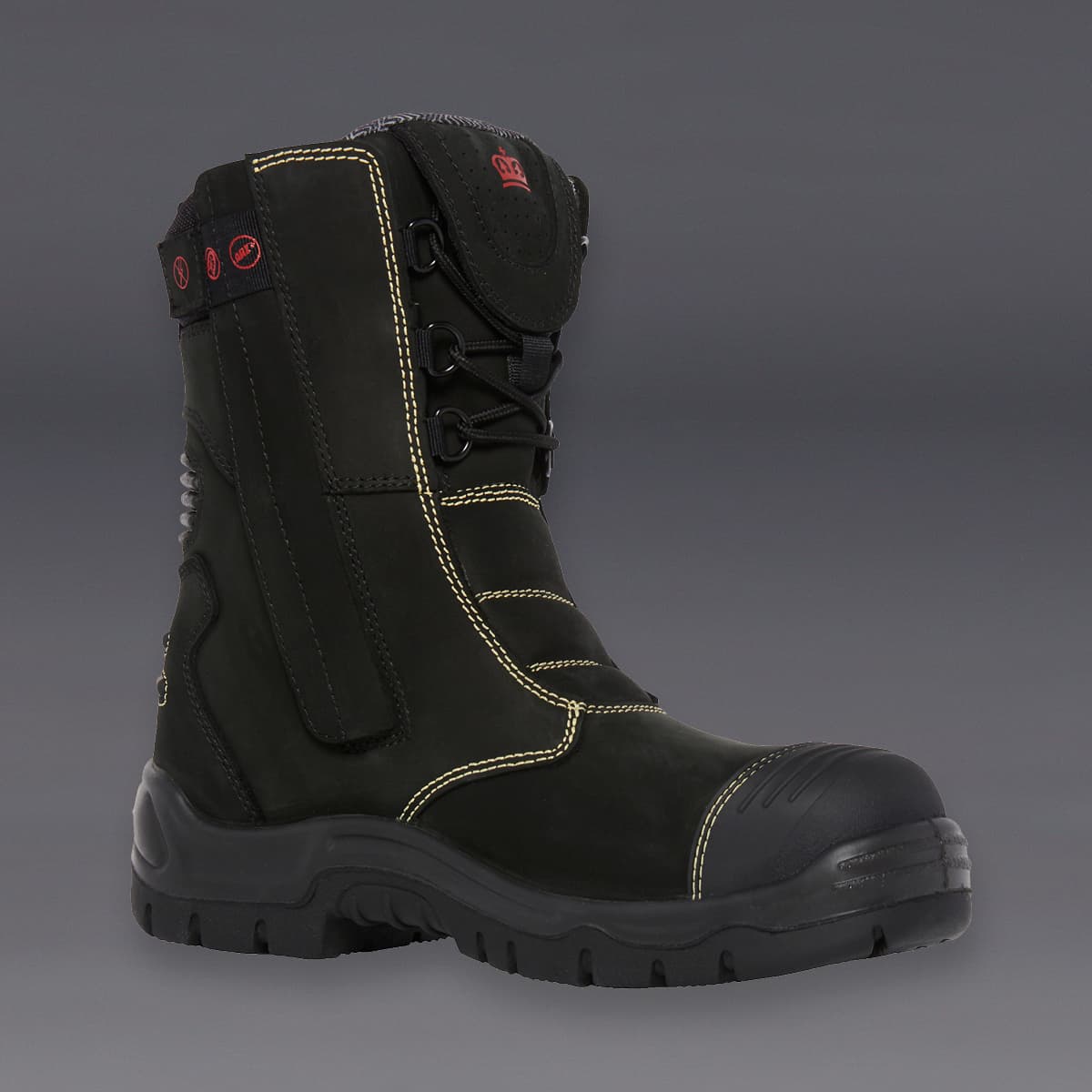 KingGee Bennu 9" (200mm) Side Zip Rigger Boots (Black)