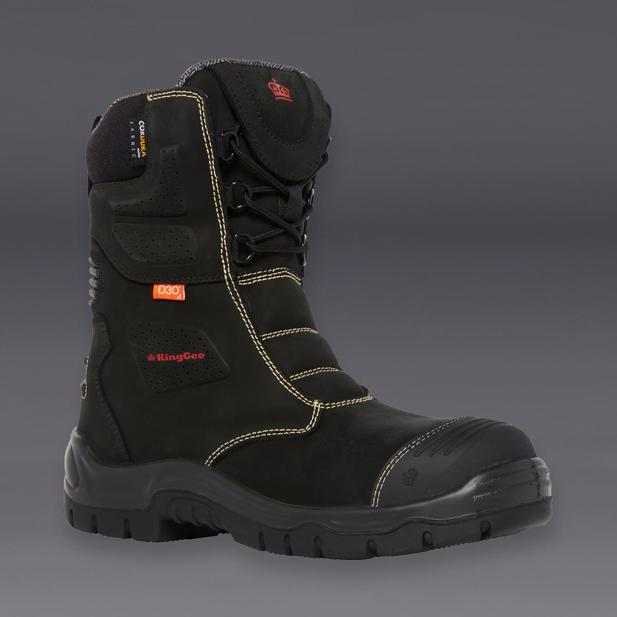 KingGee Bennu 9" (200mm) Side Zip Rigger Boots (Black)_1