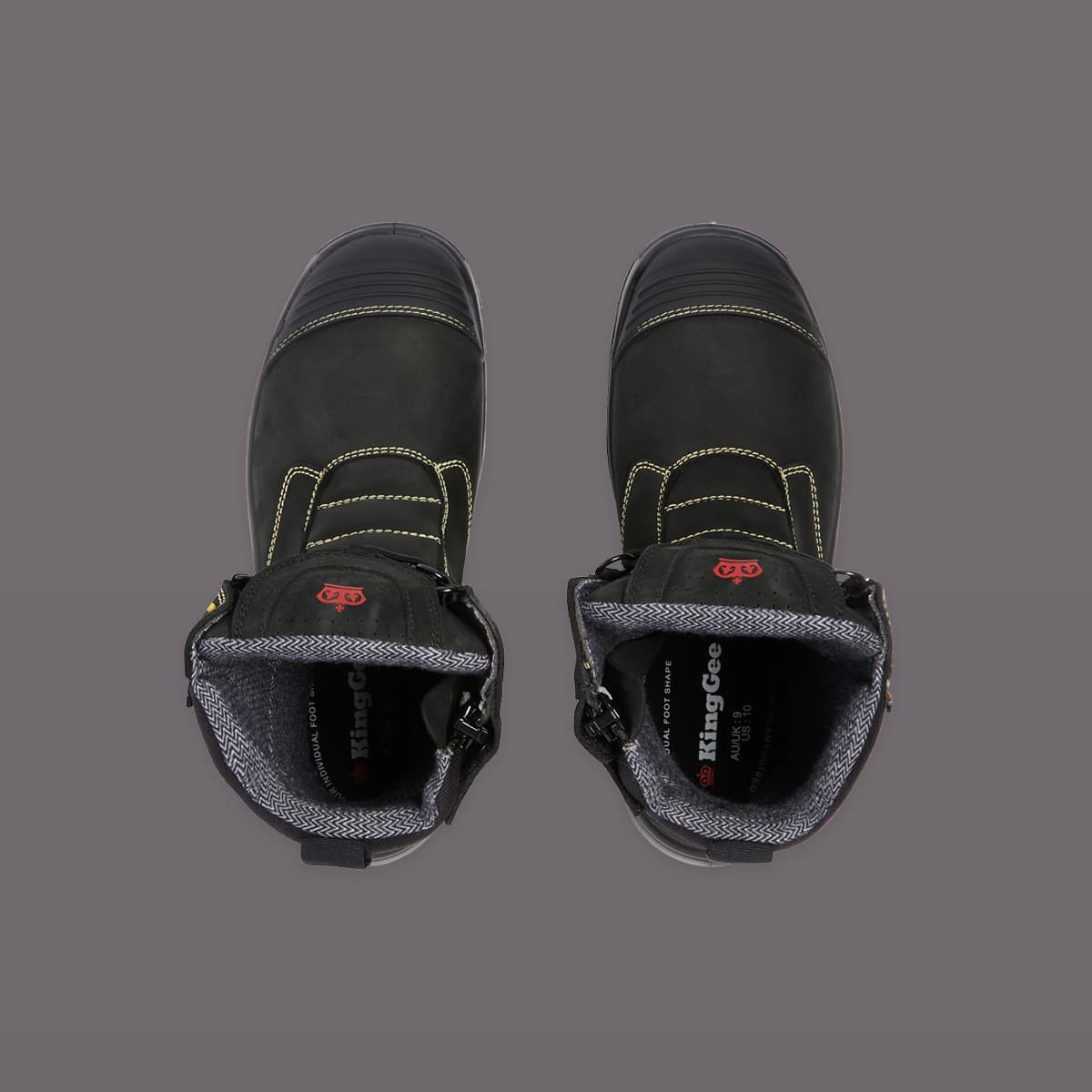 KingGee Bennu 9" (200mm) Side Zip Rigger Boots (Black)_3