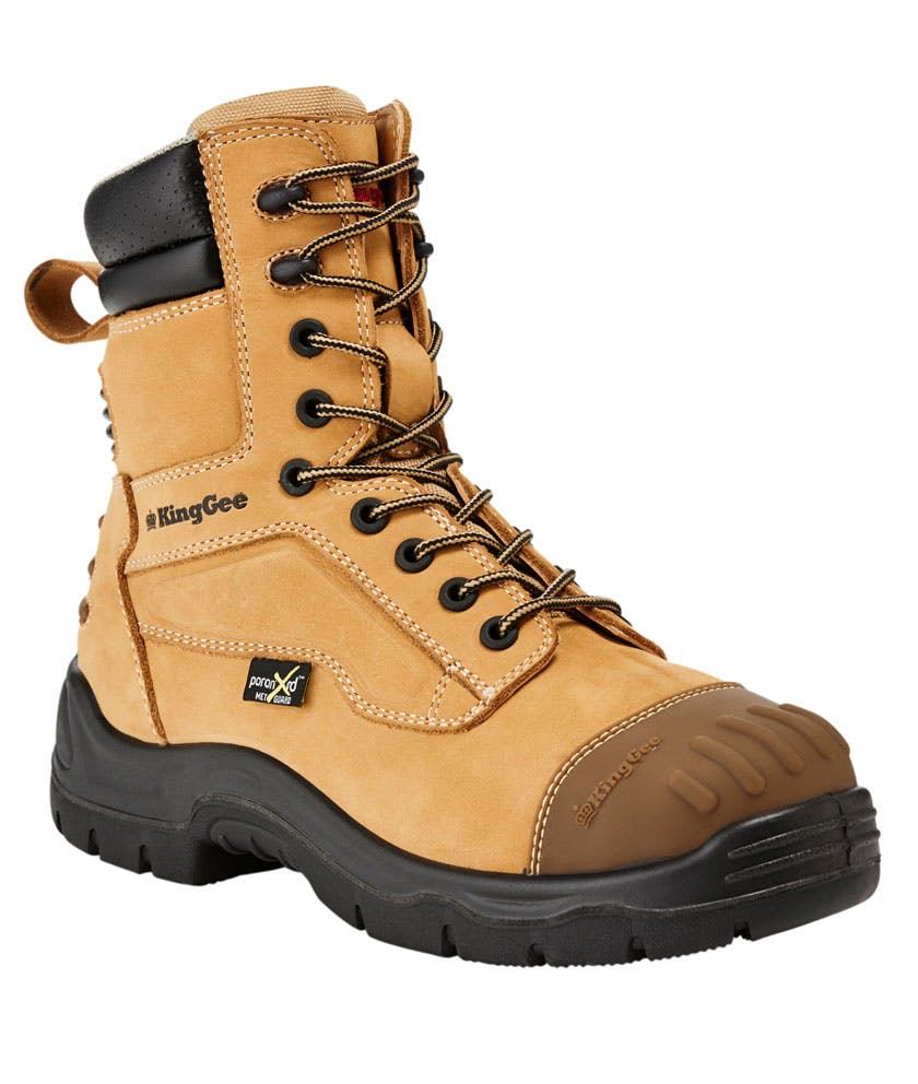 KingGee Mens Phoenix 8Z Side Zip Boot Nubuck (Wheat)_0