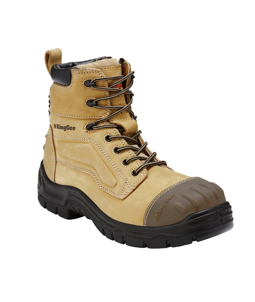 KingGee Mens Phoenix 6Z Side Zip Boot (Wheat)