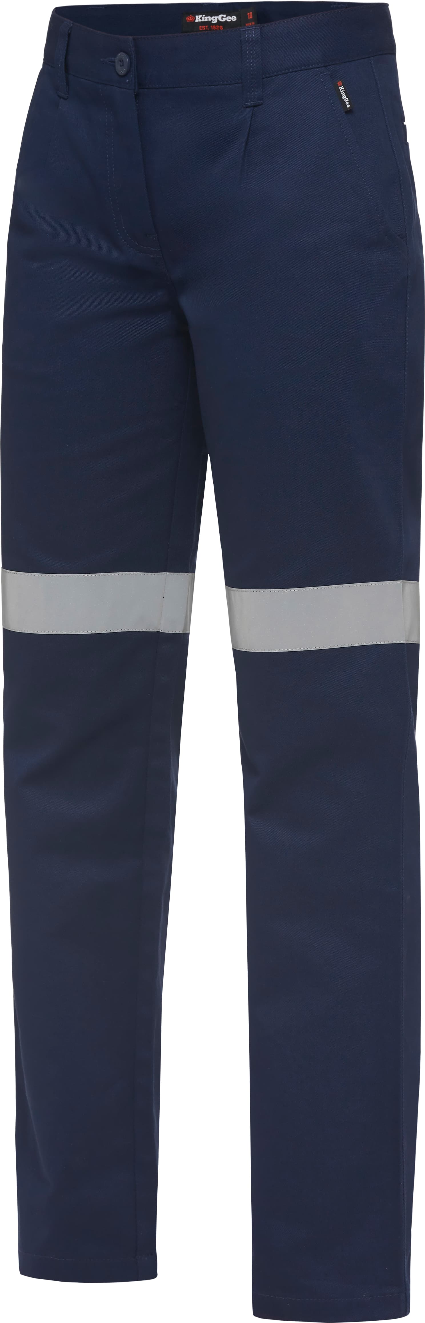 KingGee Womens Drill Reflective Pants (Navy)