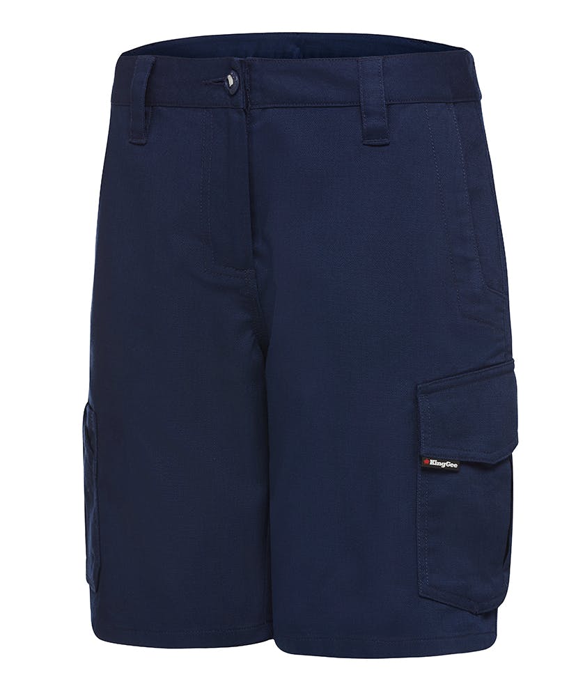 KingGee Womens Workcool Shorts (Navy)_0