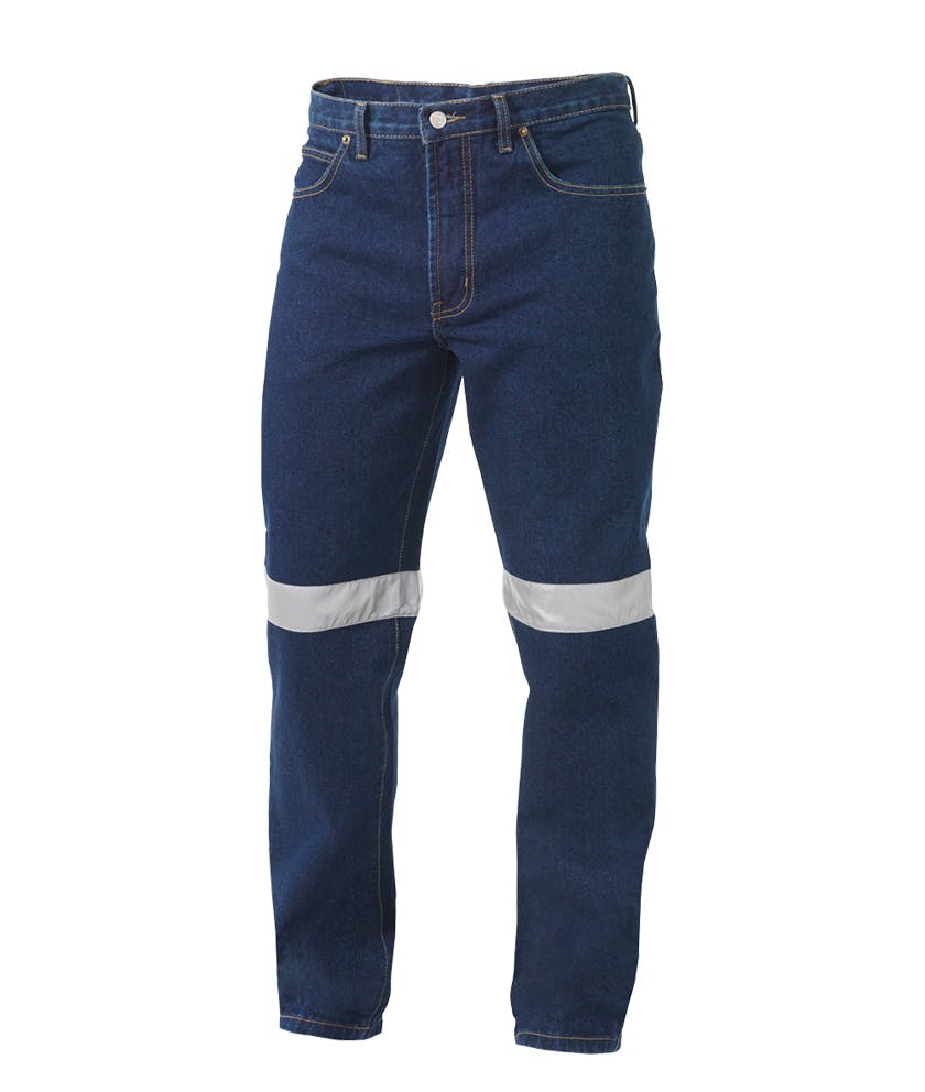 KingGee Mens Reflective Work Jean (Stonewash)_0