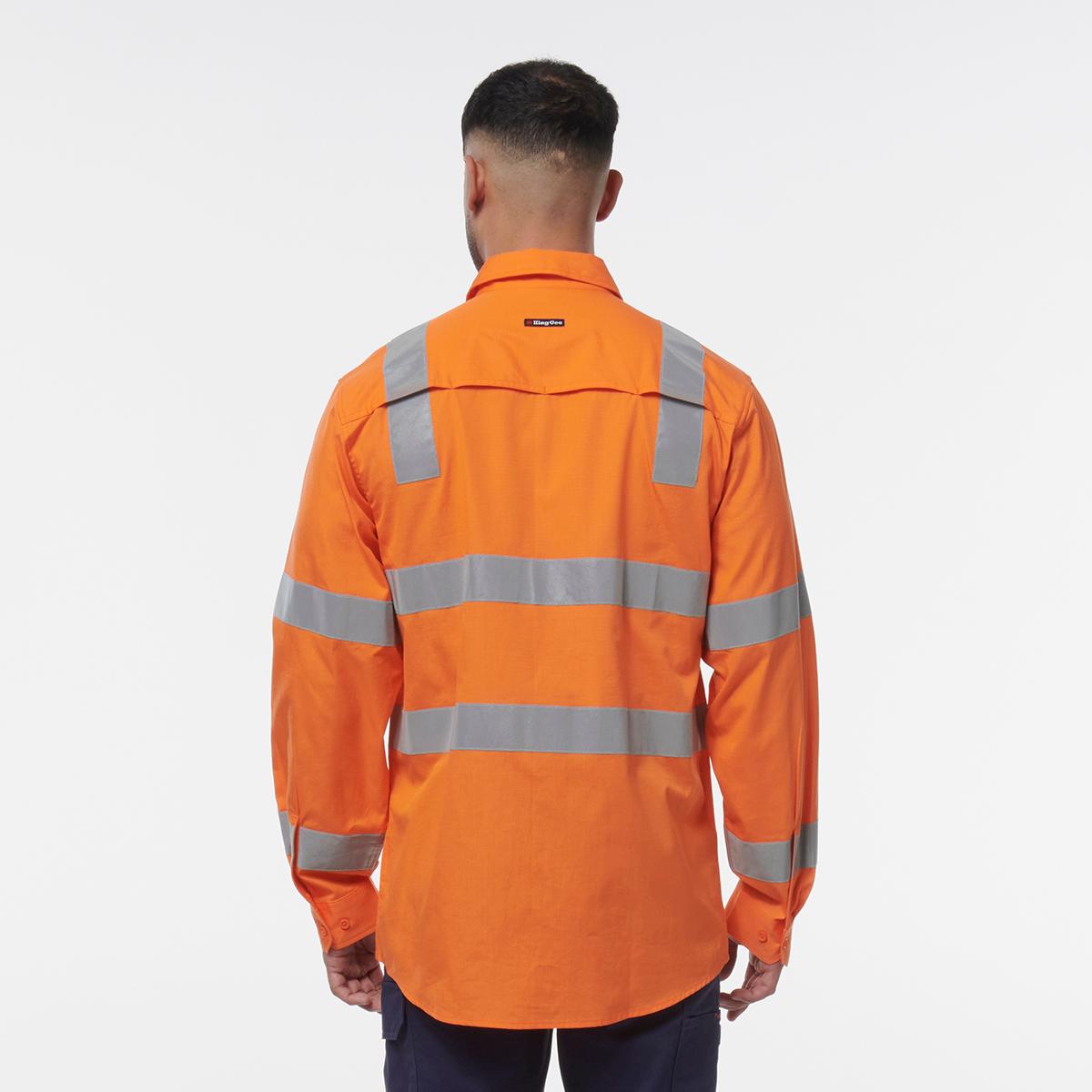 KingGee Workcool Vented Vic Rail Shirt (Orange)_4