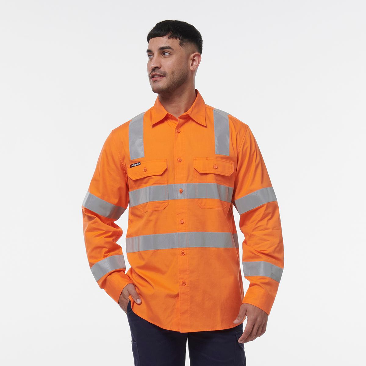 KingGee Workcool Vented Vic Rail Shirt (Special Purpose Orange)_1