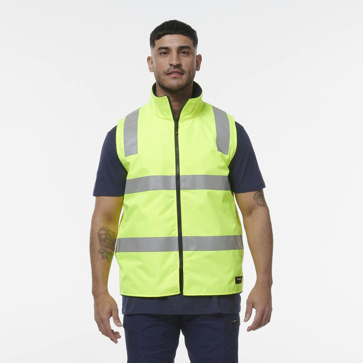 KingGee Reflective Insulated Vest (Yellow/Navy)